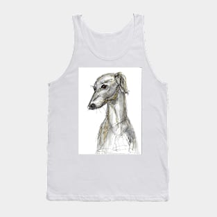 Portrait of a greyhound Tank Top